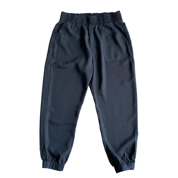Abercrombie & Fitch Women's Joggers L Black Elastic Paper Bag Waist Lyocell - Picture 1 of 9